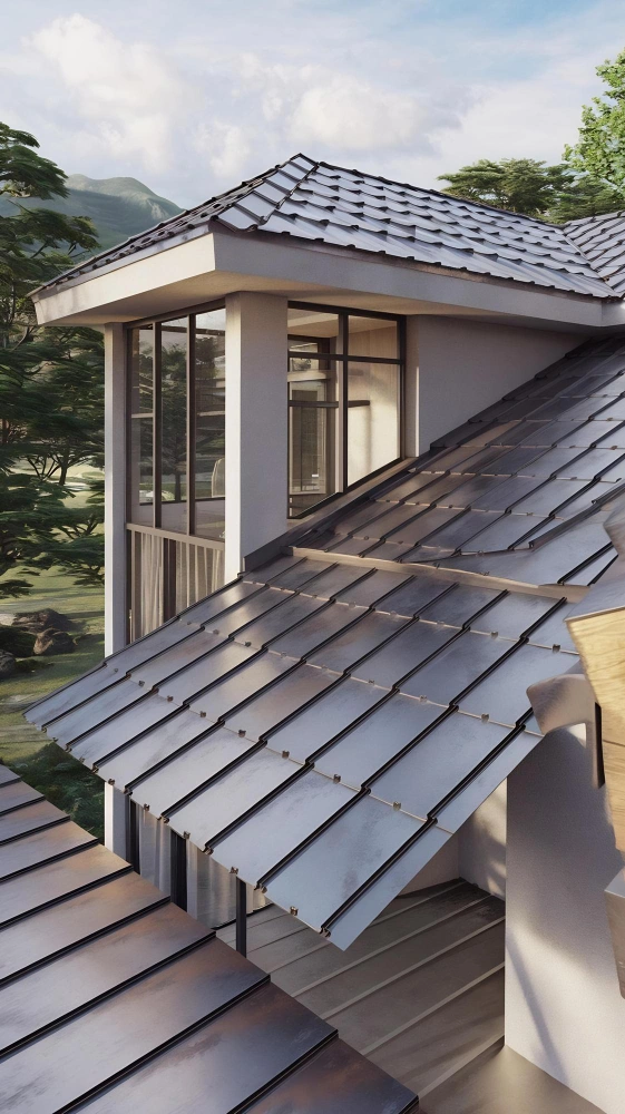 Roofing Pro LA premium standing seam metal roofing project on modern Los Angeles home