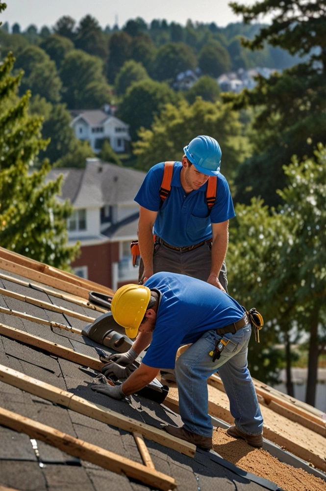 Roofing Pro LA professional roofers performing asphalt shingle installation on a Los Angeles home